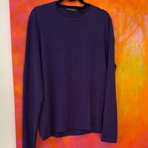 Neiman Marcus Men's Superfine Cashmere Rich Purple Crewneck Sweater